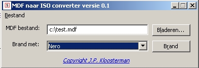 Picture of the MGET MDF to ISO convertor.
