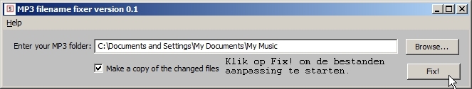 Start het aanpassen van de MP3 bestanden.